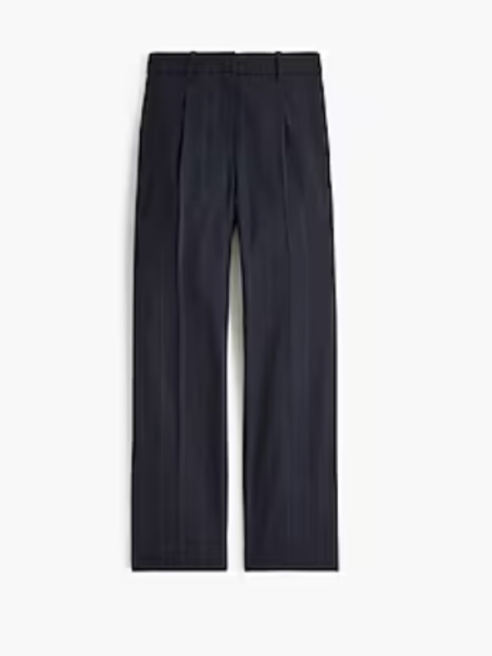 J.Crew Factory Relaxed Fit Pleated Wide Leg Trousers Navy Pinstripe Size 10
